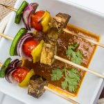 Grilled veggies skewer.