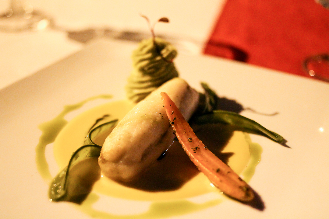 Catch of the Day, Lemon & Fresh Herbs Beurre Blanc, Basil Mash, Seasonal Vegetables