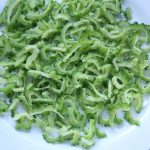 Rinsed bitter melon.