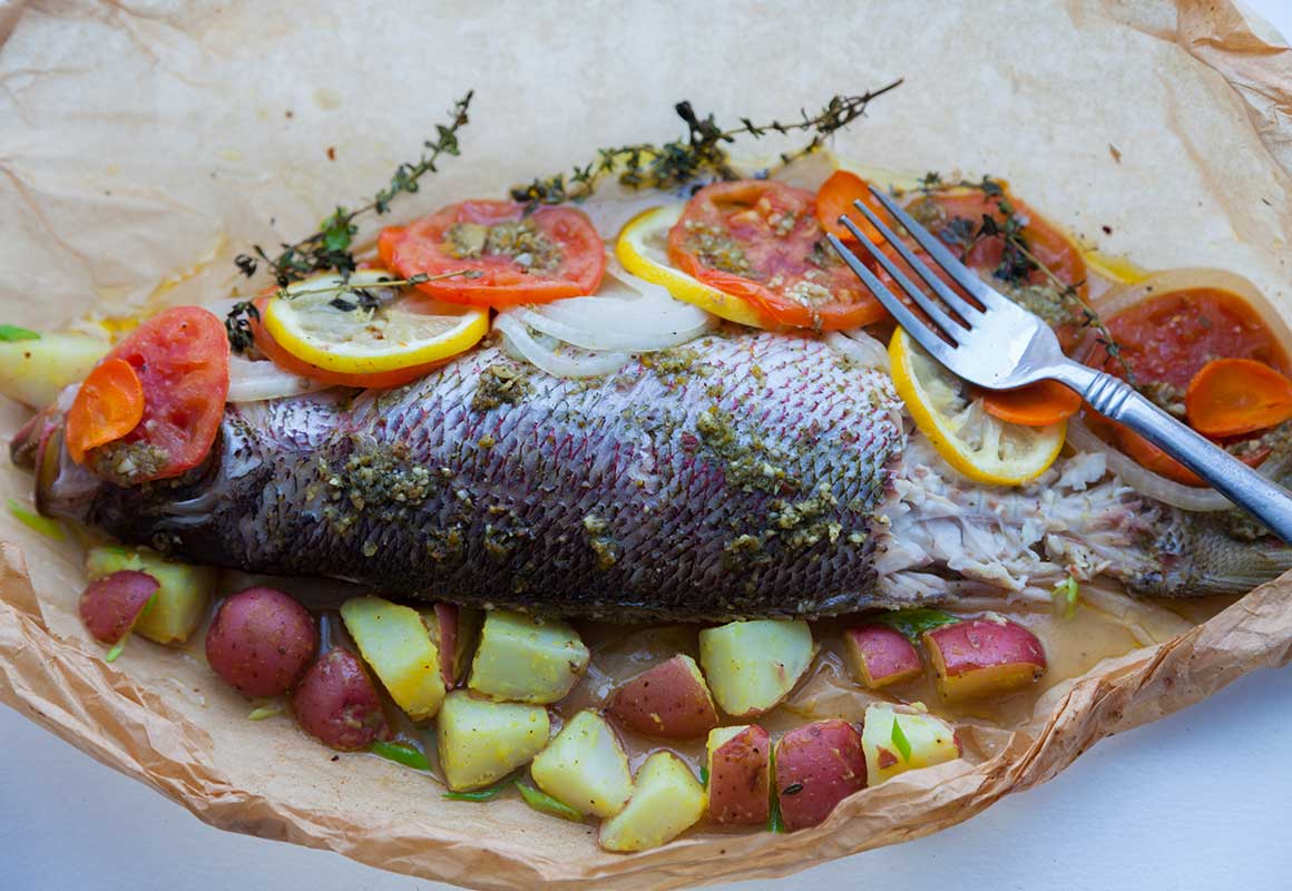 Fish In Parchment Paper Cooking Sense Magazine Fish In Parchment Paper Cooking Sense Magazine